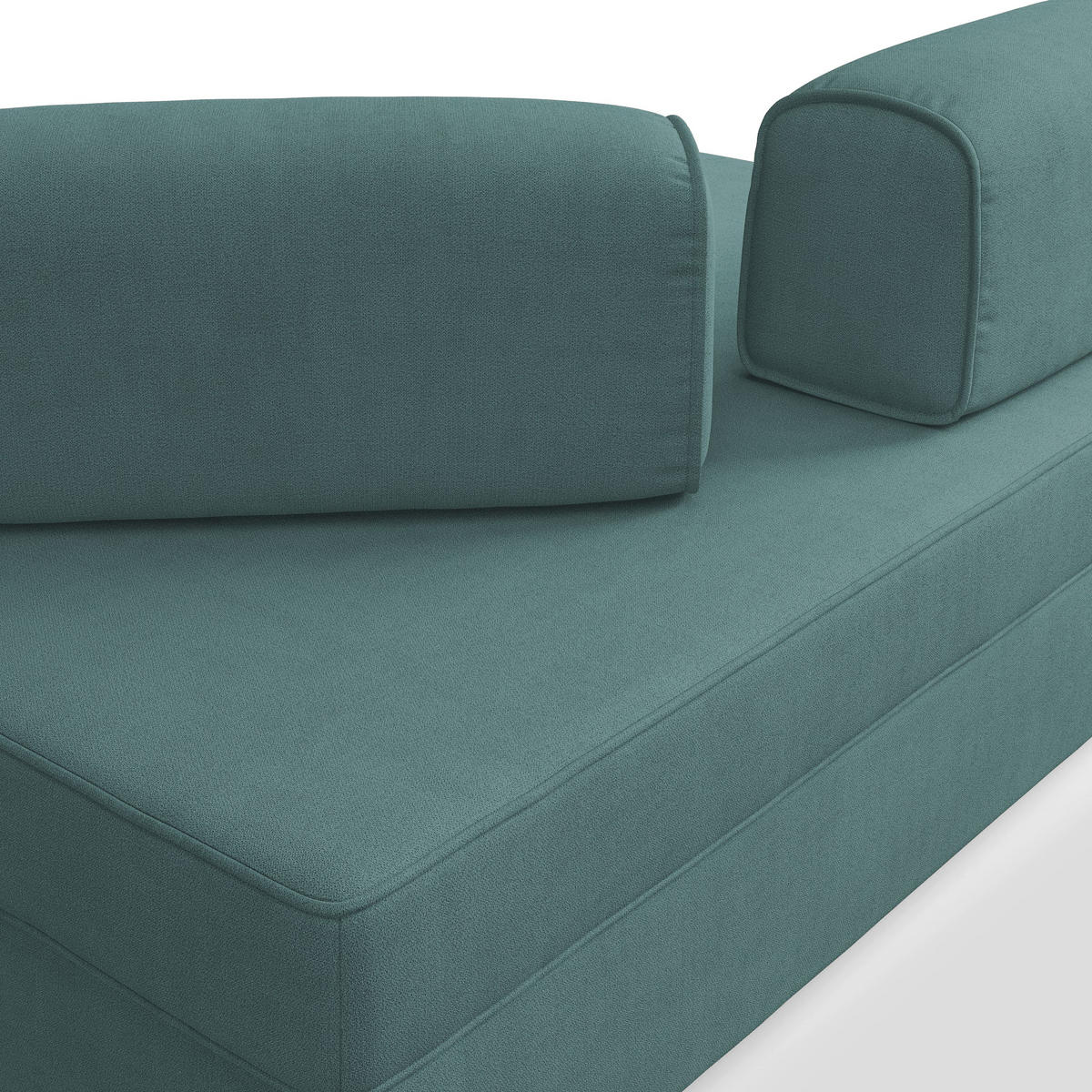LINEARSOFA Liberty ausziehbar - Petrol, Textil (200/42/105cm) - Divani.store