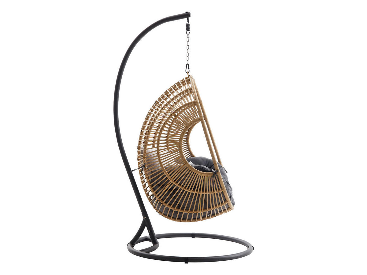 HÄNGESESSEL Nora - Beige, Metall (104/197/69cm) - MIRJAN24