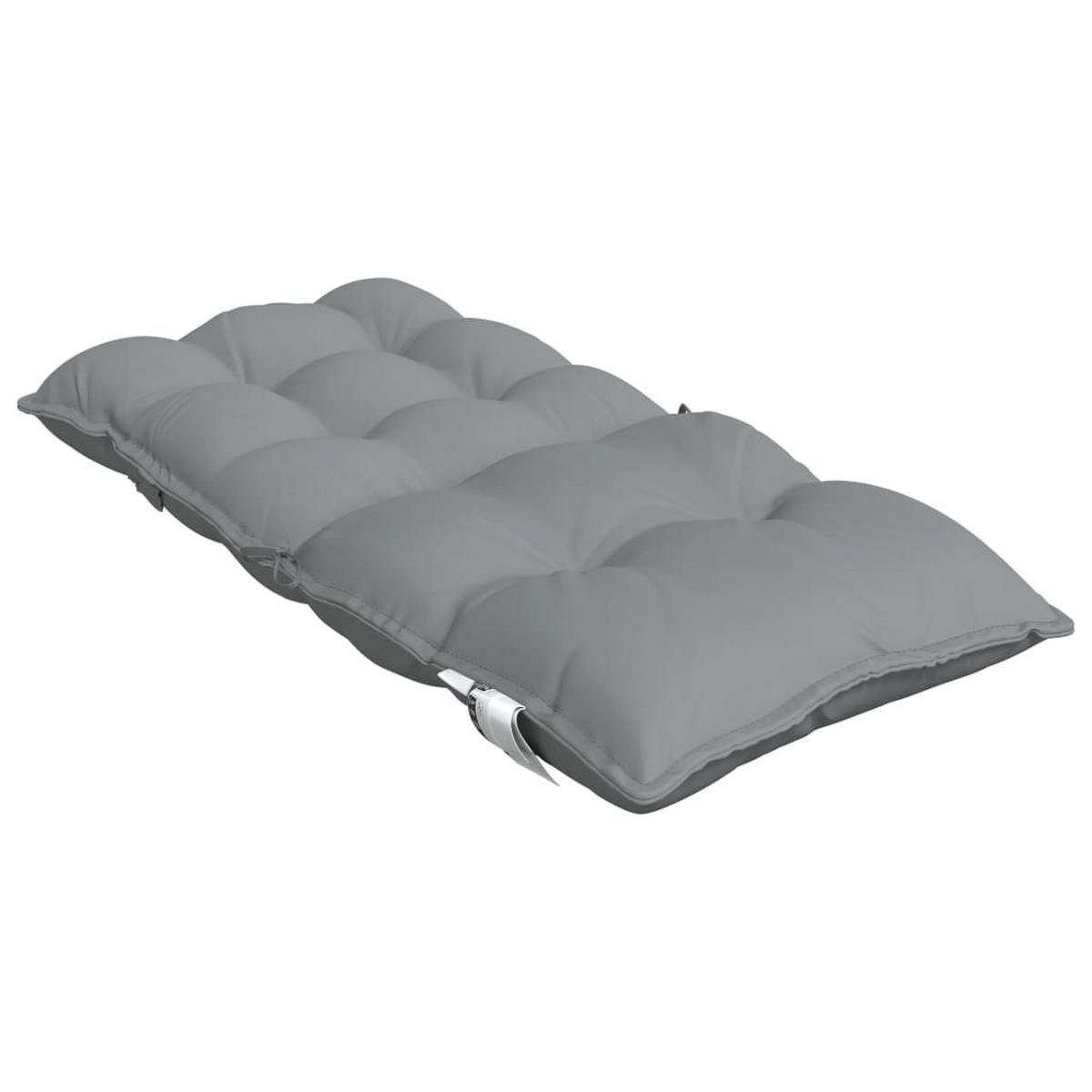 NIEDRIGLEHNER-AUFLAGEN 4Er Set Grau Oxford-Gewebe - Grau, Textil (50/7/100cm) - vidaXL