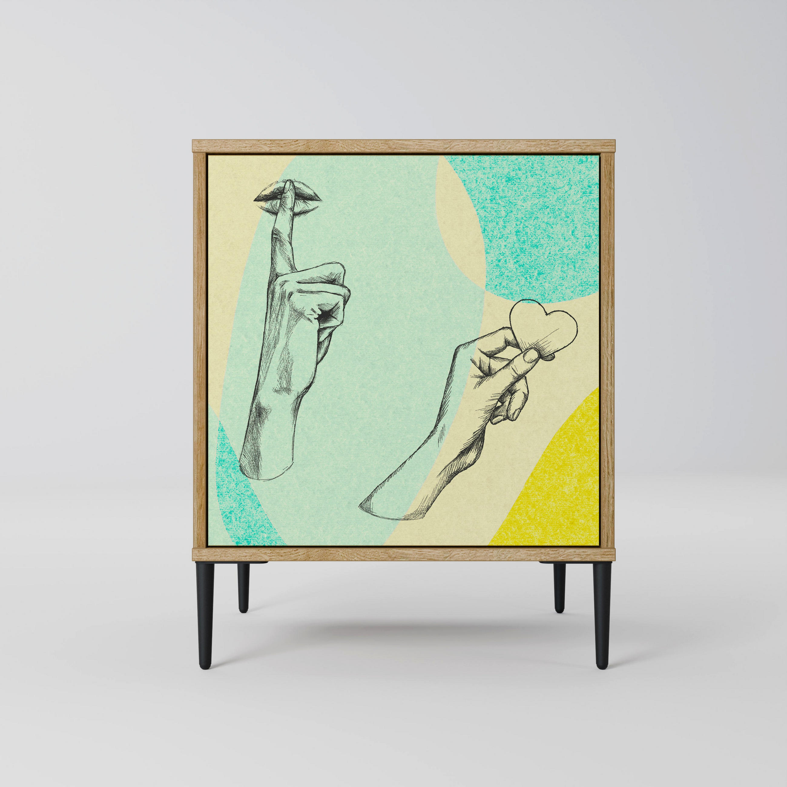 SpaceRebels Sideboard Eiche 57.5x72.5x42 cm