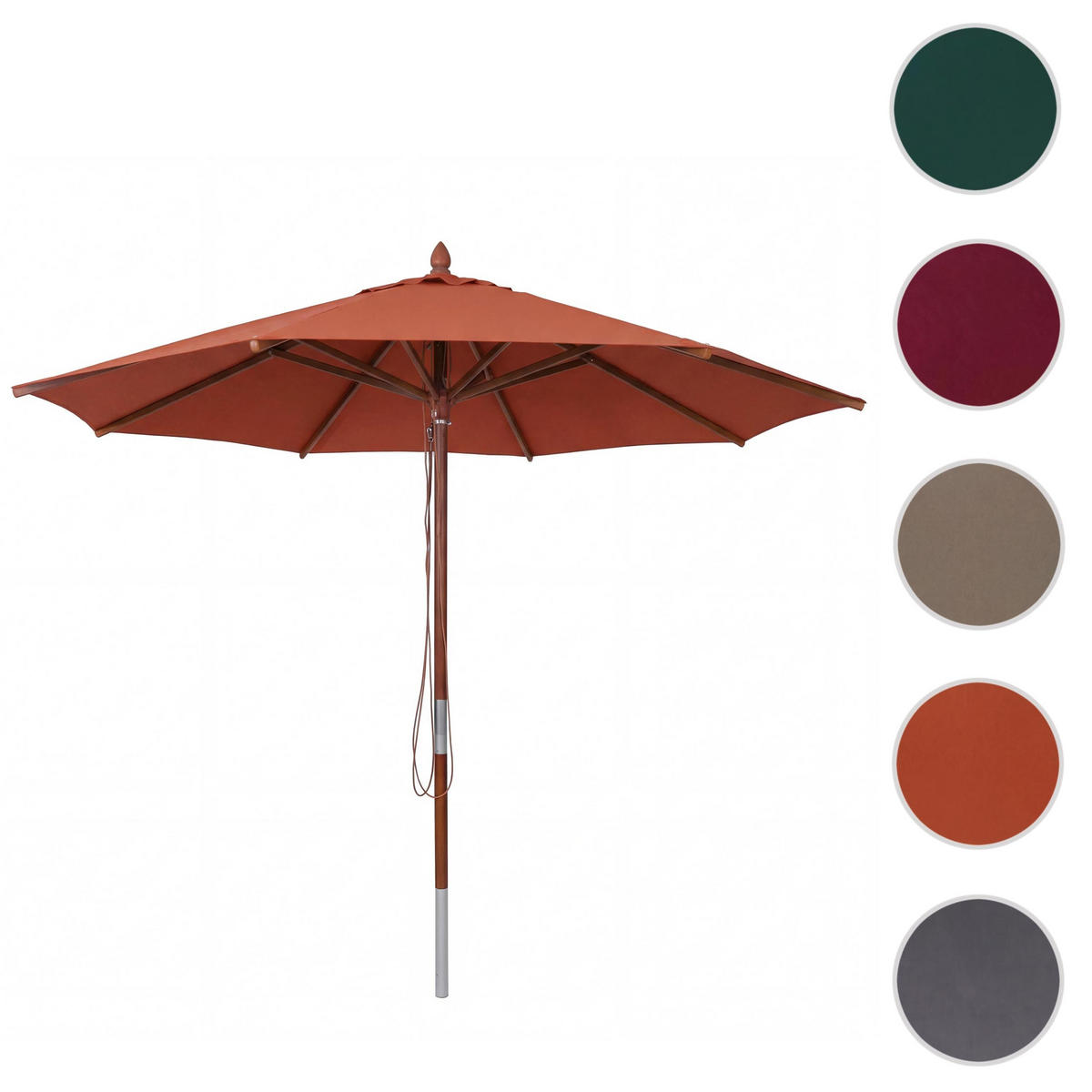 SONNENSCHIRM C57B Orange - Orange, Holz (300/300cm) - MCW