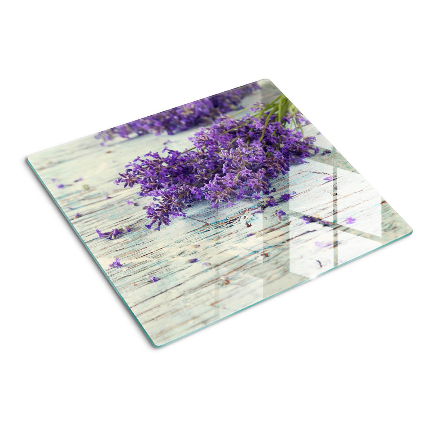 Tulup Glasplatte Lila 60x0.4x52 cm