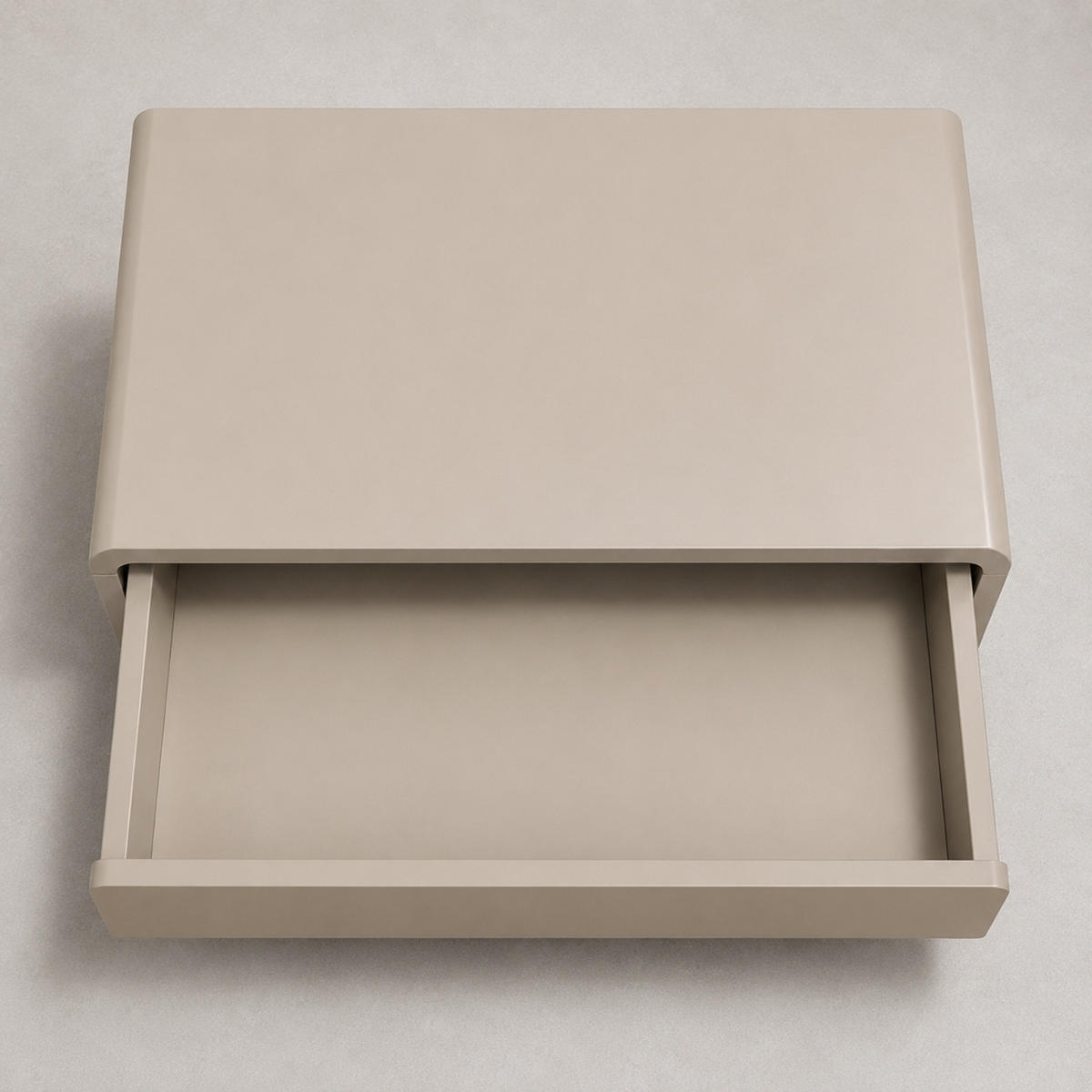 WAND-NACHTTISCH mit Schublade und Regal 46/25/21 cm - Beige, Holzwerkstoff (25/21/46cm) - SCENA LIVING