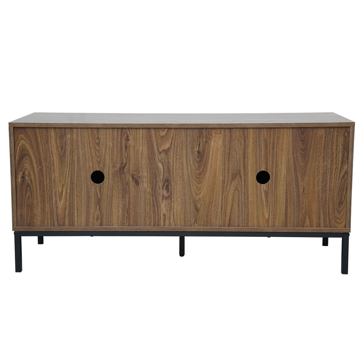 TV-SCHRANK, dunkles Holzeffekt - Braun, Holz (40/54/120cm) - Oviala