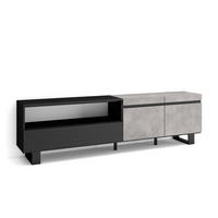 LOWBOARD, zementgrau, 200/35/57cm - Grau, Holzwerkstoff (200/57/35cm) - Skraut Home