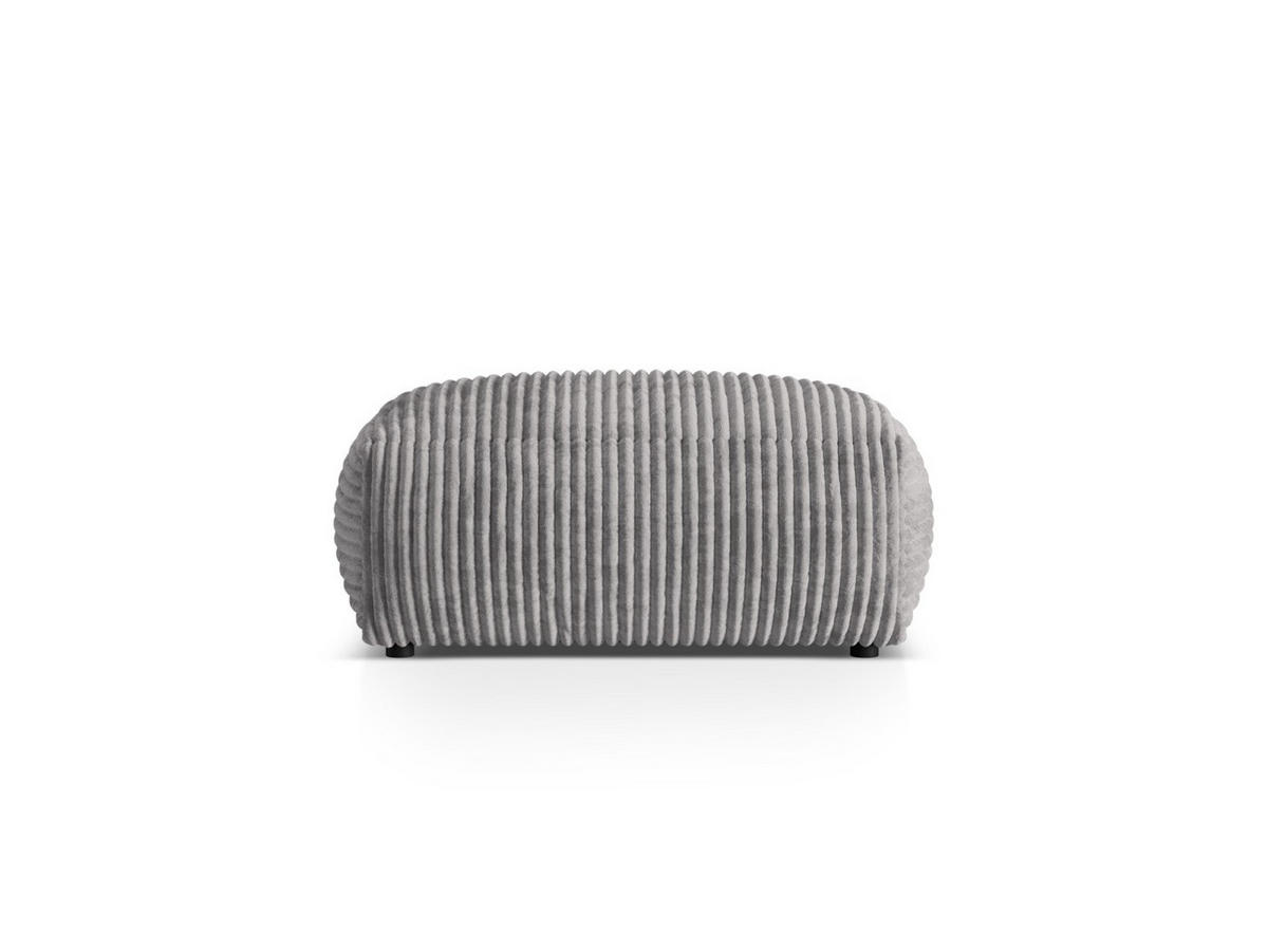 POUF Martina aus Cord hellgrau - Hellgrau, Textil (65/44/95cm) - Micadoni