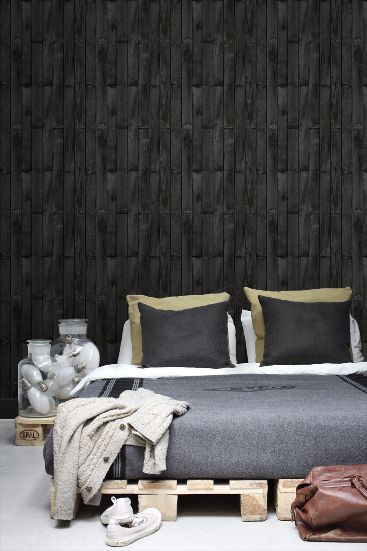 TAPETE Holzoptik 53 cm x 10.05 m - Schwarz, Papier (53/1000cm) - ESTAhome