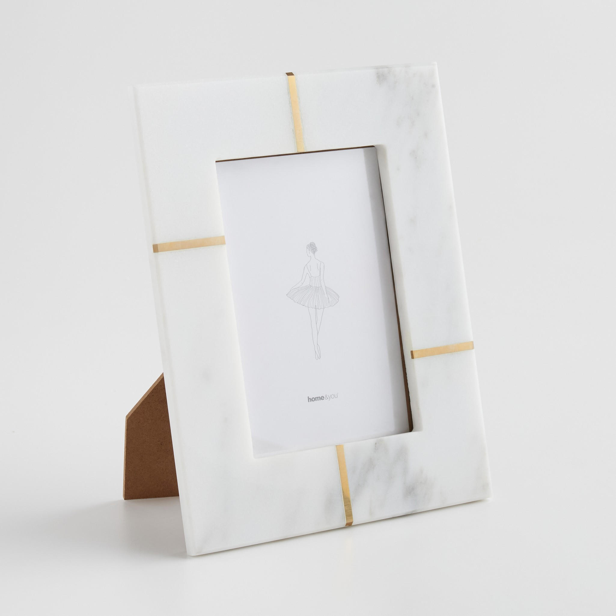 RAHMEN Forenza - Weiß, Stein (1.3/23.5/18cm) - home&you