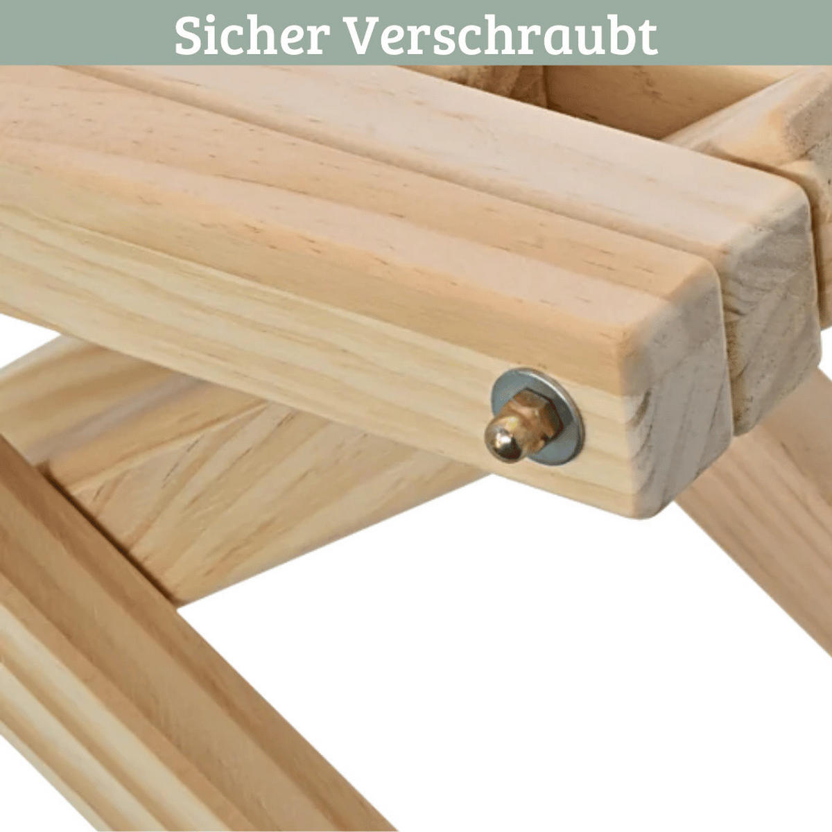 BALKONTISCH skandinavisch Holz ENNO Beistelltisch - Braun, Holz (42/32/32cm) - DELUKE