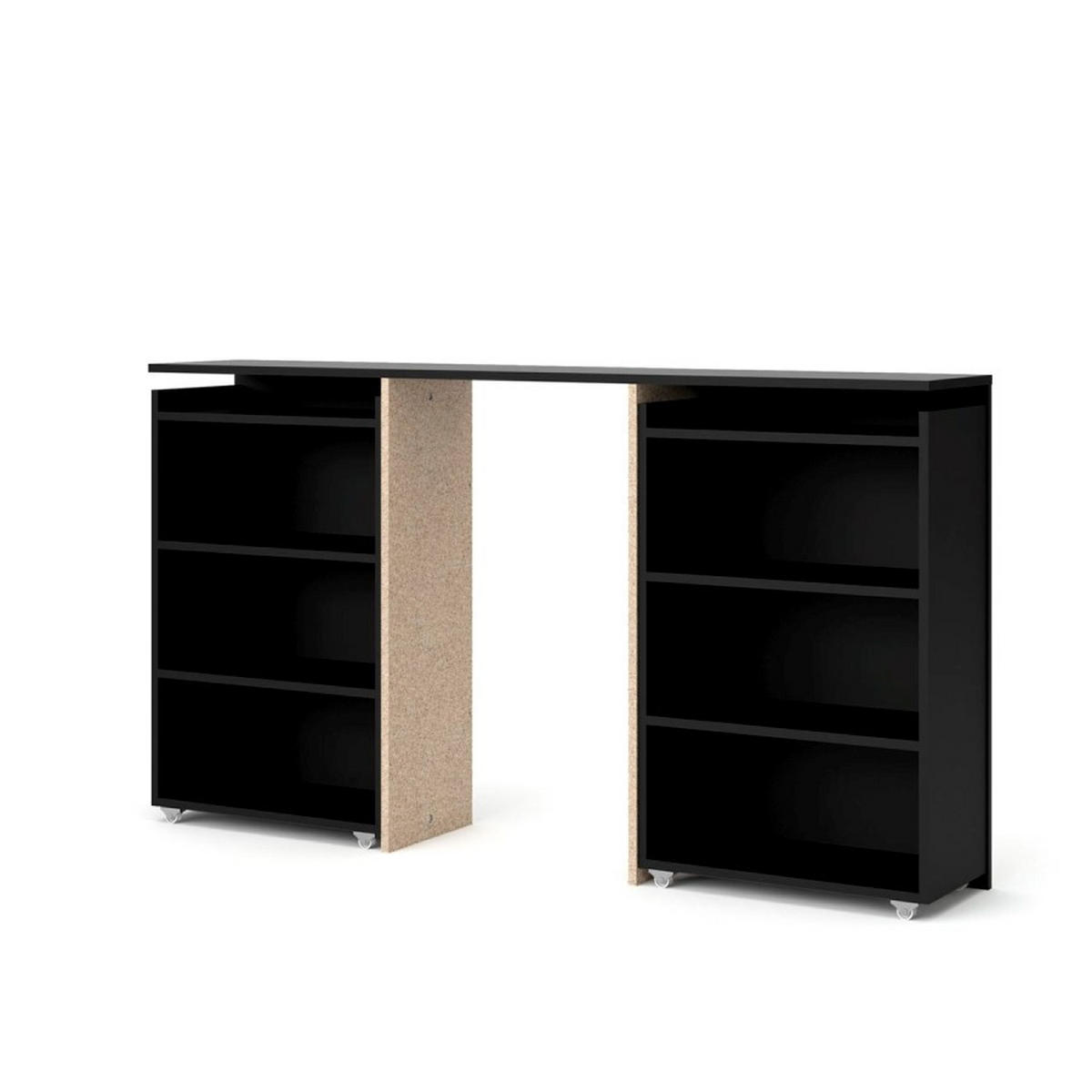 KOPFENDE, Nada, Schwarz, Spanplatte foliert, 165 x 26 x 80 cm - Schwarz, Holzwerkstoff (165/80/26cm) - ebuy24
