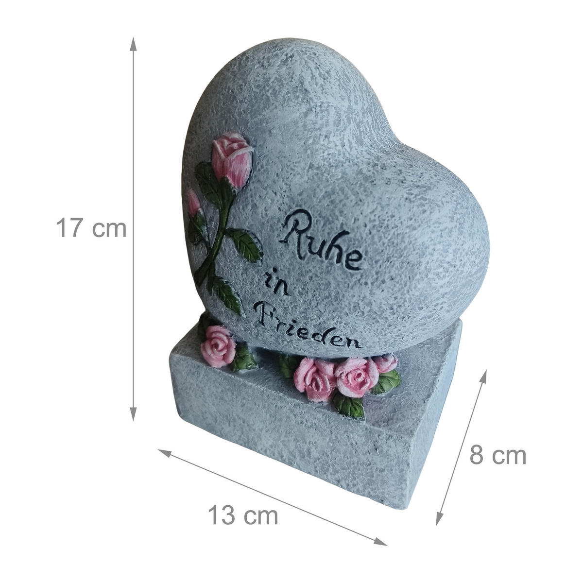 HROBNÁ výzdoba - sivá, plast (10.8/19.8/15.8cm) - Relaxdays