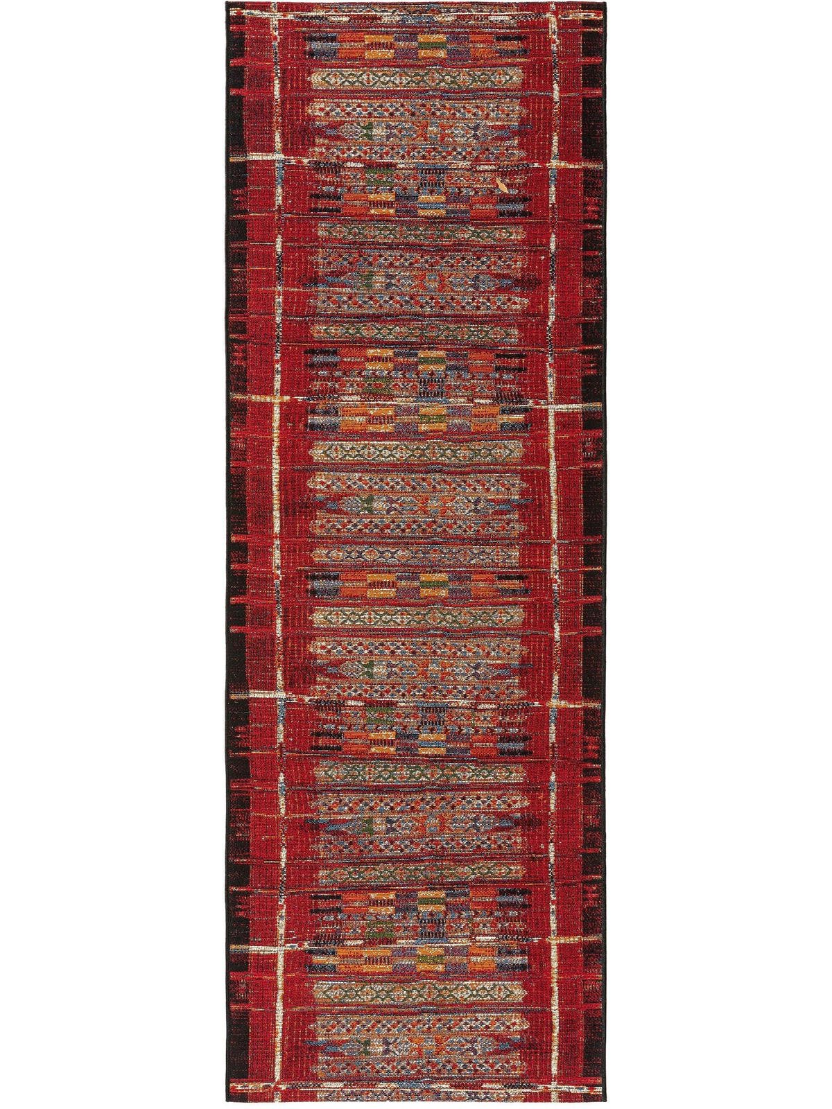 OUTDOORTEPPICH Artis Multicolor/Rot 80x250 cm - Multicolor, Textil (80/250cm) - benuta Nest