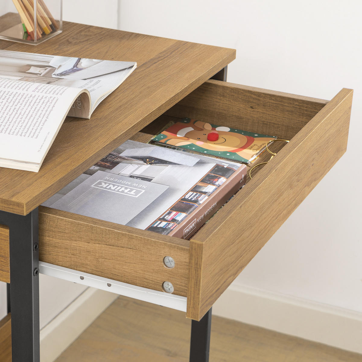 SCHREIBTISCH Vintage - Naturfarben, Holzwerkstoff (40/60/77cm) - SoBuy