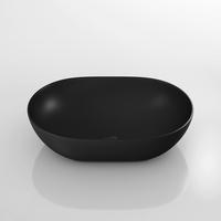 WASCHBECKEN Mattschwarz 60/41,5/13,5 cm - Schwarz, Keramik (41.5/13.5/60cm) - EMKE