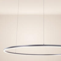 LED-HÄNGELAMPE Ring Aluminium Ø 150cm - Alufarben, Metall (150/150/3.3cm) - s.luce