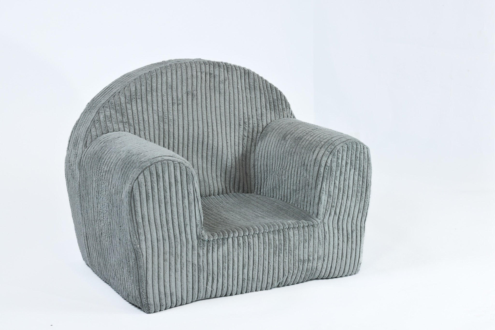 Thumbnail - Fortisline Kindersessel, Hellgrau, Textil, Uni, Rund, 40x39x33 cm, Oeko-Tex® Standard 100, Kinder- & Jugendzimmer, Kinde...