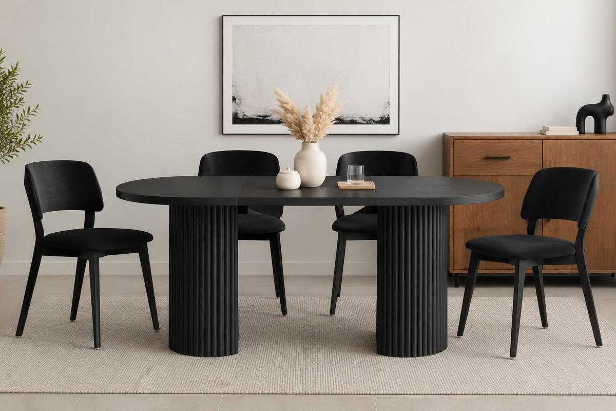 STUHL Korinn 80 x 46 x 43 cm, schwarz - Schwarz, Metall (46/85/43cm) - Margaret Hadas24