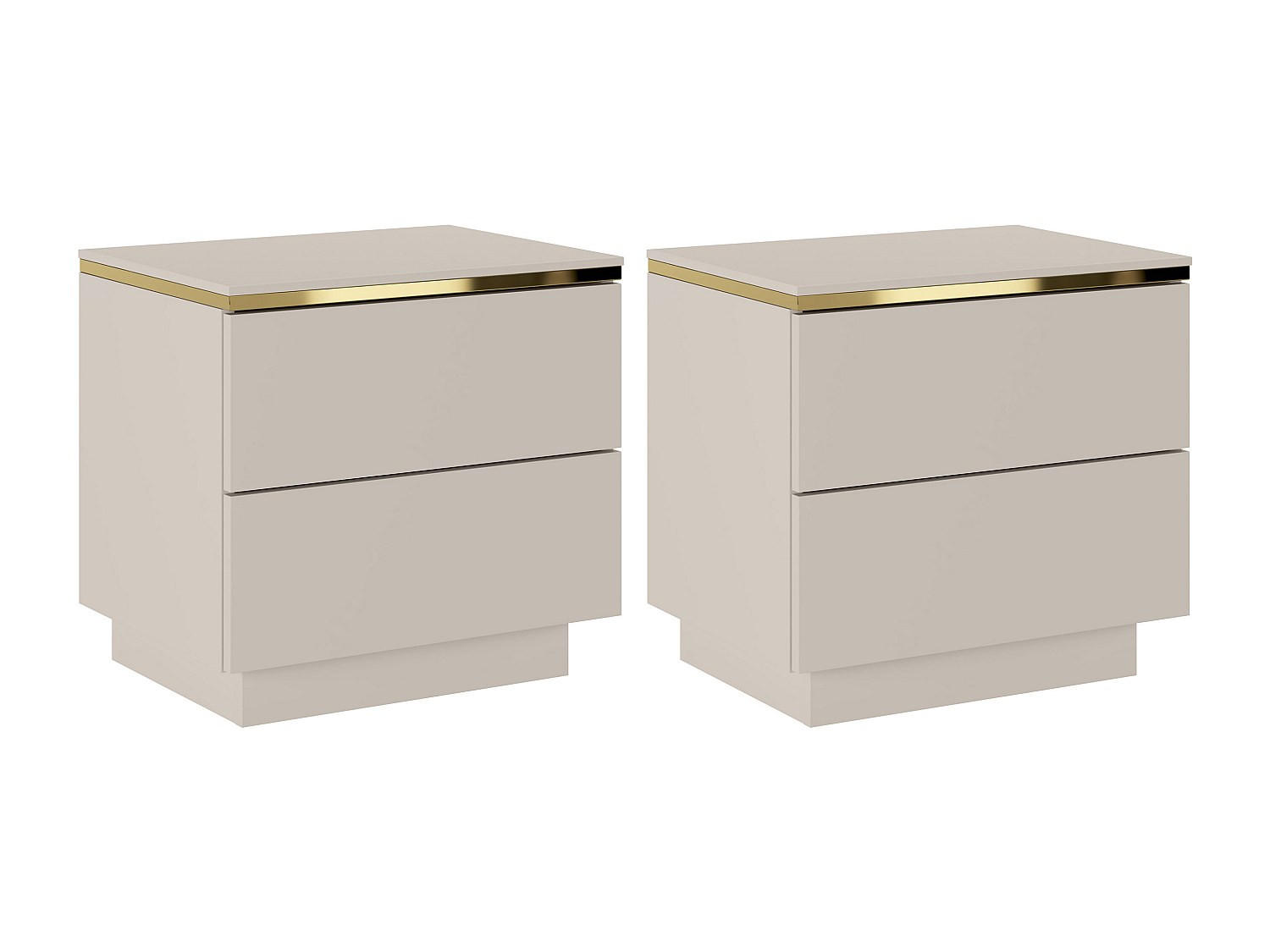 NACHTTISCH - 50 cm x 36.8 cm - Holz, Platte - Beige - VUKIA - Beige, Holz (50/50/36.8cm) - Vente-Unique