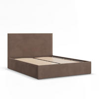 POLSTERBETT MIT KOPFTEIL 180x200 ohne Bettkasten PAOLA, Braun - Braun, Textil (180/200cm) - Mebligo