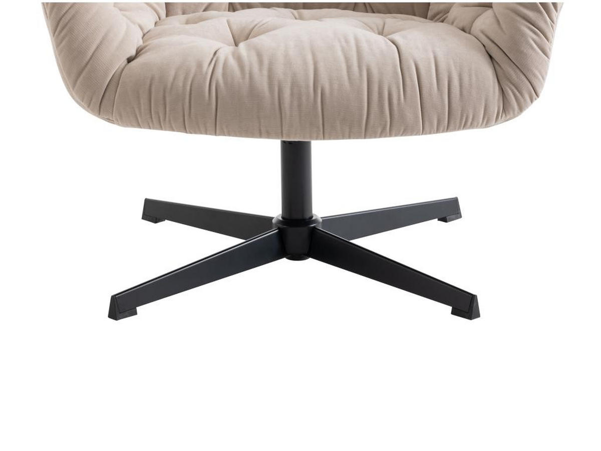 DREHSESSEL - Stoff - Beige - OPHELIE - Beige, Textil (83/87/83cm) - Vente-Unique