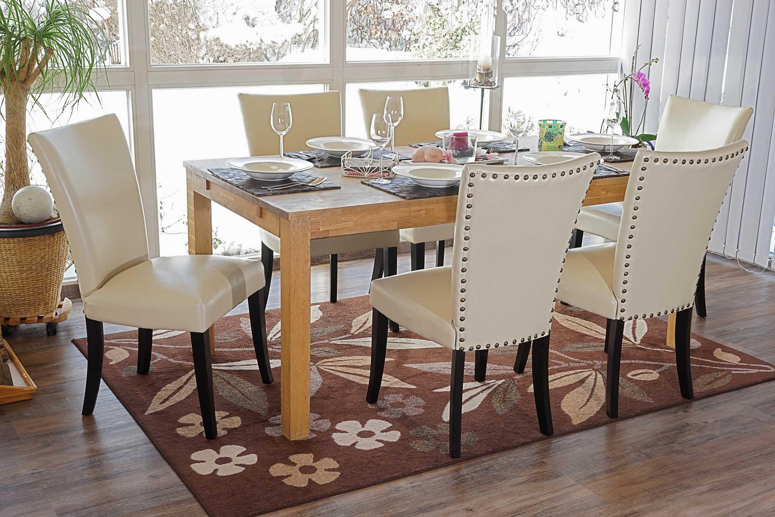 ESSZIMMERSTUHL Beige 6er-Set - Beige, Textil (50/93/62cm) - MCW