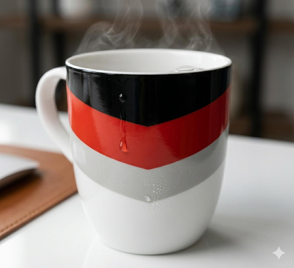 KAFFEEBECHER - Collector’s Cup No. 6 Schwarz Porzellan 500 ml Limited Edition Motorsport Design - Rot/Schwarz, Keramik (0.5L) - Porsche