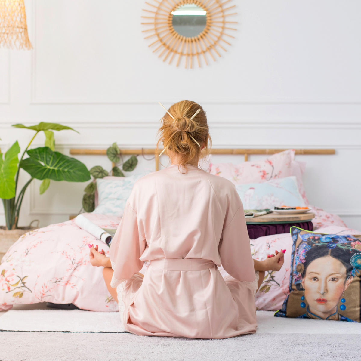 BETTBEZUG chinoiserie rose 180x220 cm (komfortgrösse) mehrfarbig - Multicolor, Textil (180/220cm) - Happy Friday