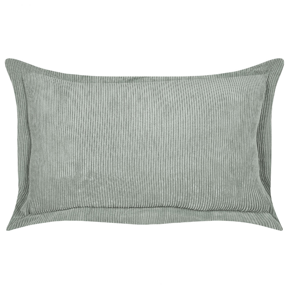 DEKOKISSEN CORD 2er-Set Hellgrün 47/27 cm Zinnia - Hellgrün, Textil (47/27cm) - Beliani
