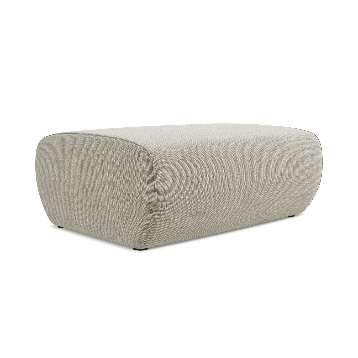 POUF Strukturstoff Stoff Beige - Beige/Creme, Kunststoff/Textil (102/40/62cm) - LaMiaSofa