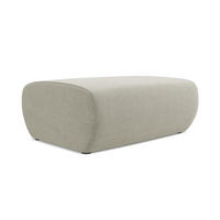 POUF Strukturstoff Stoff Beige - Beige/Creme, Kunststoff/Textil (102/40/62cm) - LaMiaSofa