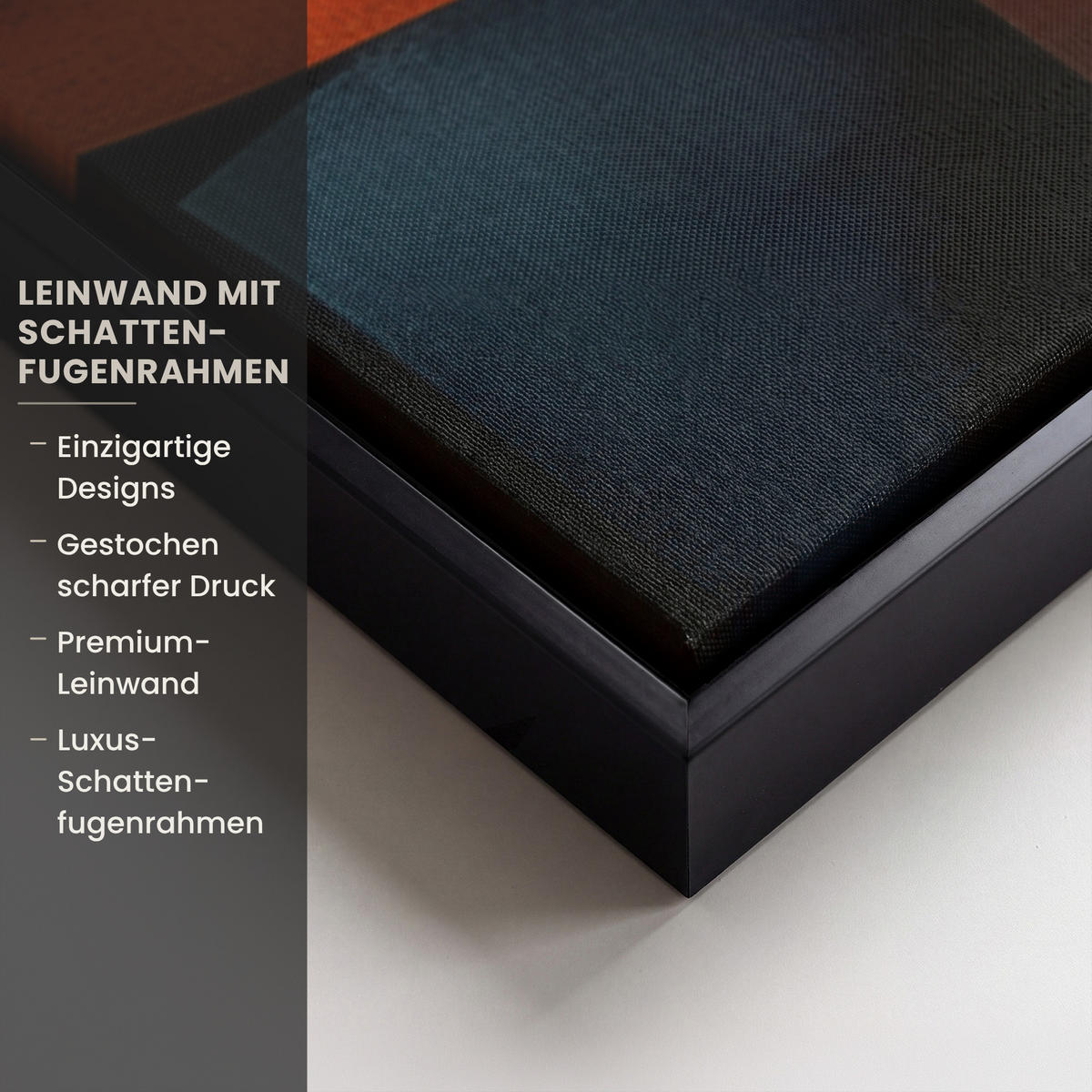 LEINWAND Bilder mit Rahmen - Figuren - Abstrakt - Symbole - 90x90 - Terracotta, Textil (90/90cm) - MuchoWow