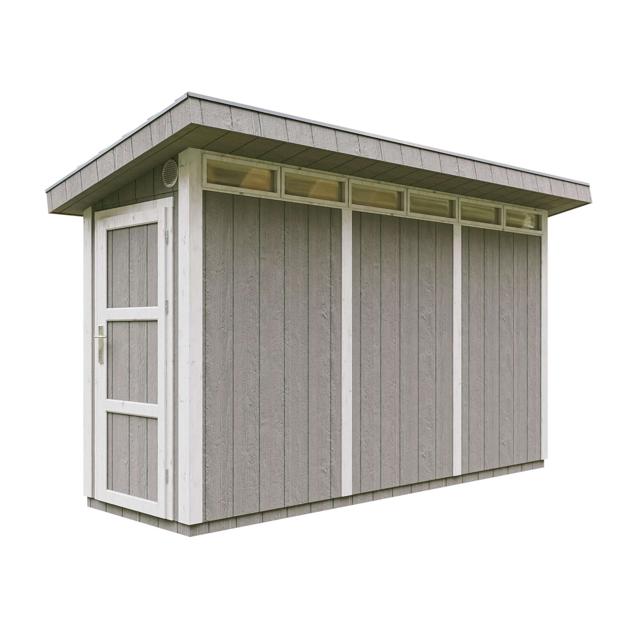 HOLZ-GARTHENHAUS basis LP SmartSide 4,3m² mit B161xL411xH239 cm - M902 - TUNDRA GREY - Grau, Holz (412/239/161cm) - Timbela