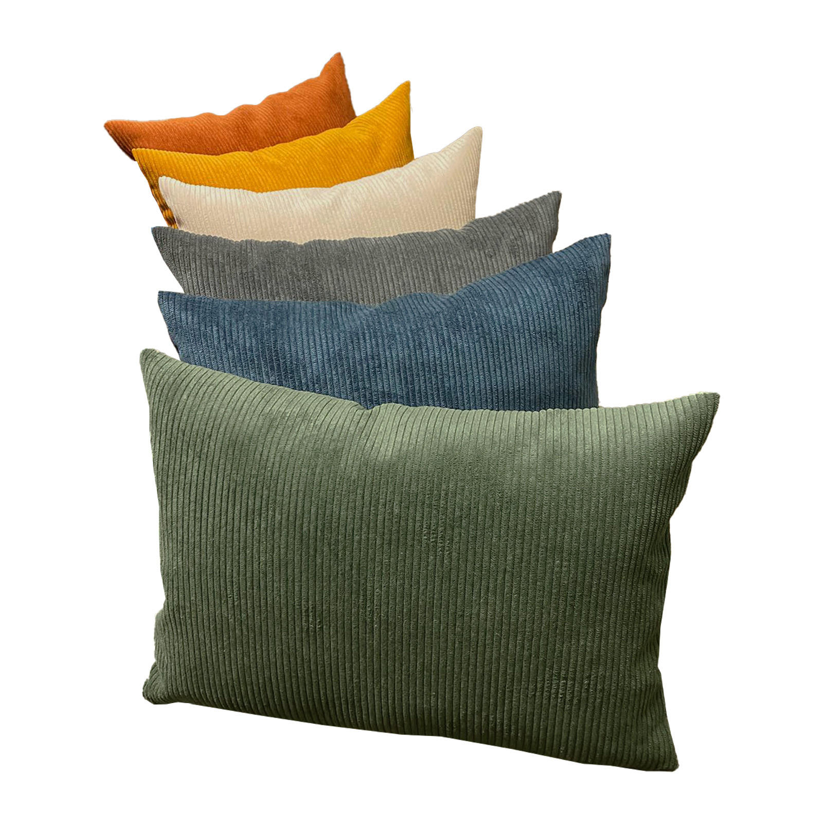 KISSENHÜLLE HYggelig No.1 kurkuma-gelb Cord-Samt 25/35 cm - Currygelb, Textil (25/35cm) - beties Heimtextil