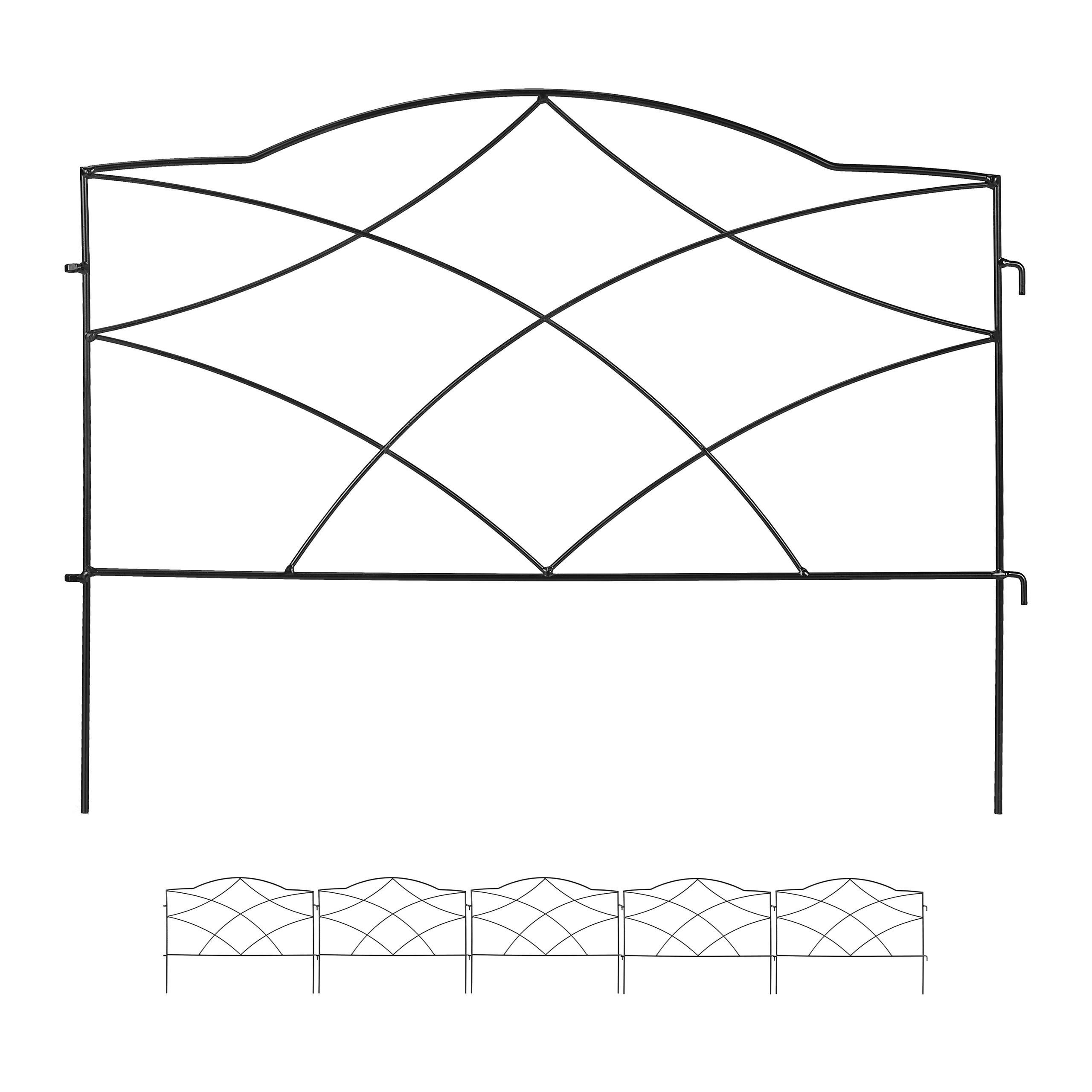 6XBEETZAUN - Schwarz, Metall (61/46/1cm) - Relaxdays