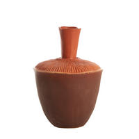 VASE Neira Braun Ø20/29 cm - Cognac, Keramik (29cm) - Light & Living