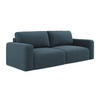 3-SITZER SOFA mit Schlaffunktion Strukturstoff Stoff Blau - Blau/Pink, Kunststoff/Textil (244/79/102cm) - Makamii