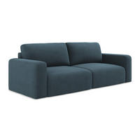 3-SITZER SOFA mit Schlaffunktion Strukturstoff Stoff Blau - Blau/Pink, Kunststoff/Textil (244/79/102cm) - Makamii
