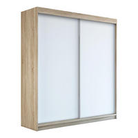 SCHWEBETÜRENSCHRANK 160 CM PAX Farbe: Sonoma / weiß / weiß - Braun/Weiß, Holzwerkstoff (160/215/59.5cm) - A&J MöbelLand