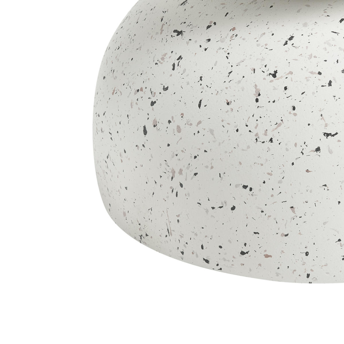 BEISTELLTISCH 37/37 cm Terrazzo Optik Cremeweiß Faliro - Weiß, Keramik (37/37/45cm) - Beliani