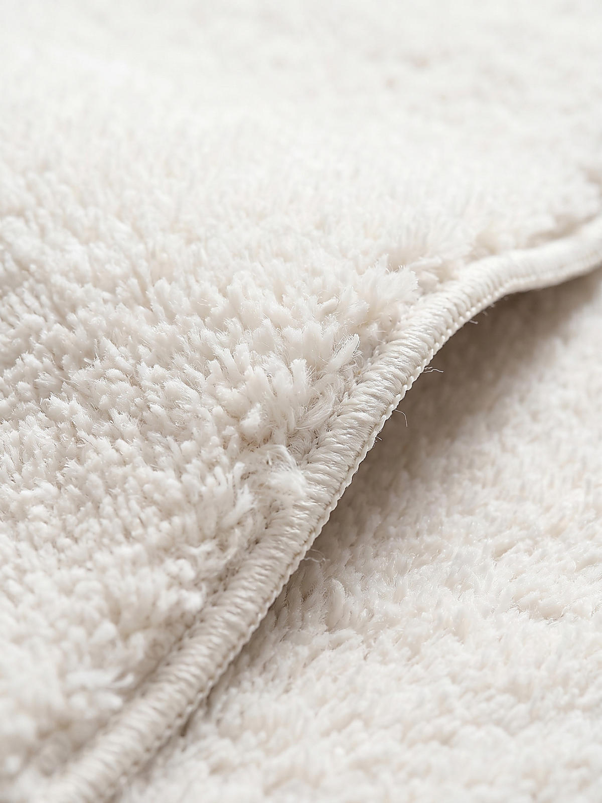 HOCHFLORTEPPICH Antirutsch Uni TIRSO Polyester Creme 140 x 200 cm - Beige, Textil (140/200cm) - KADIMA DESIGN