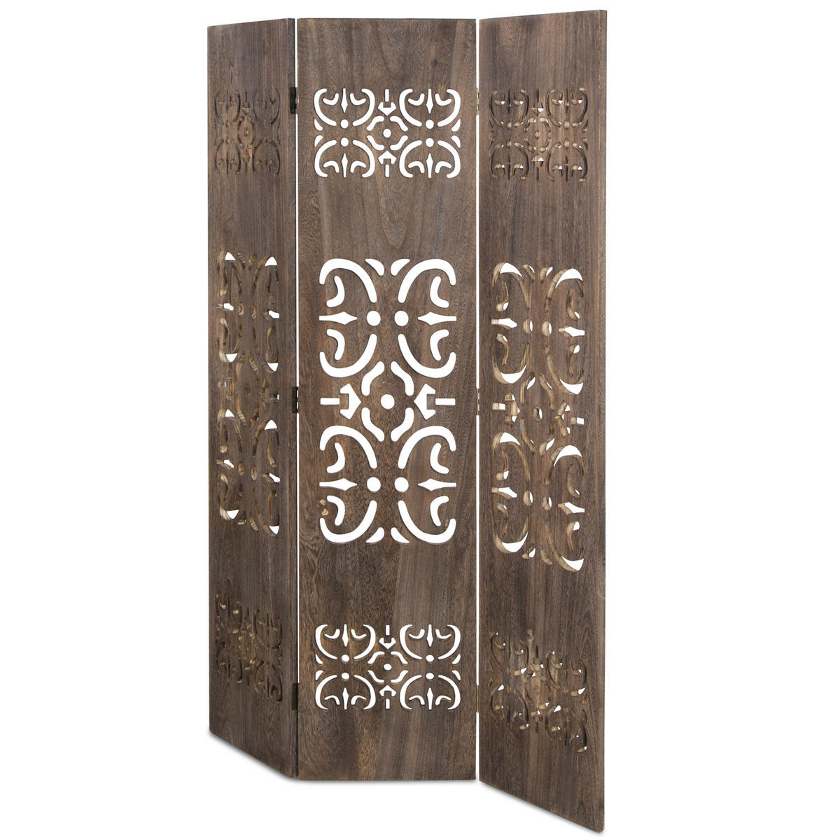 PARAVENT Raumteiler - Braun, Holz (120/170/2cm) - Homestyle4u