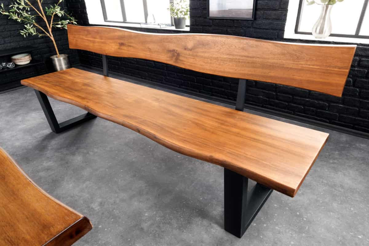 BANK GENESIS Braun Akazie 200cm - Braun, Holz (200/84/48cm) - riess-ambiente
