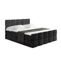 BOXBETT mit Matratze und Lattenrost - LIRO-Z - 160x200 - Schwarz Casablanca - Schwarz, Holzwerkstoff (160/200cm) - ALTDECOR