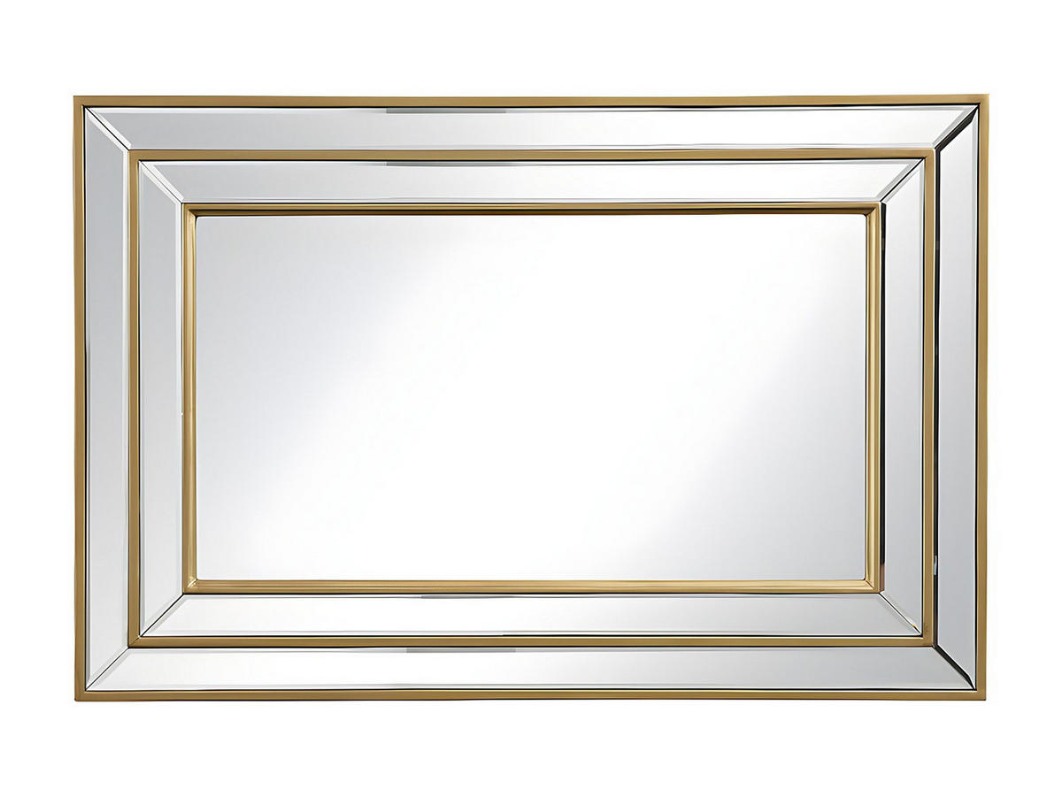 WANDSPIEGEL - 60 cm x 1 cm - Holz, Platte - Goldfarben - BAKOU - Goldfarben, Holz (60/90/1cm) - Vente-Unique