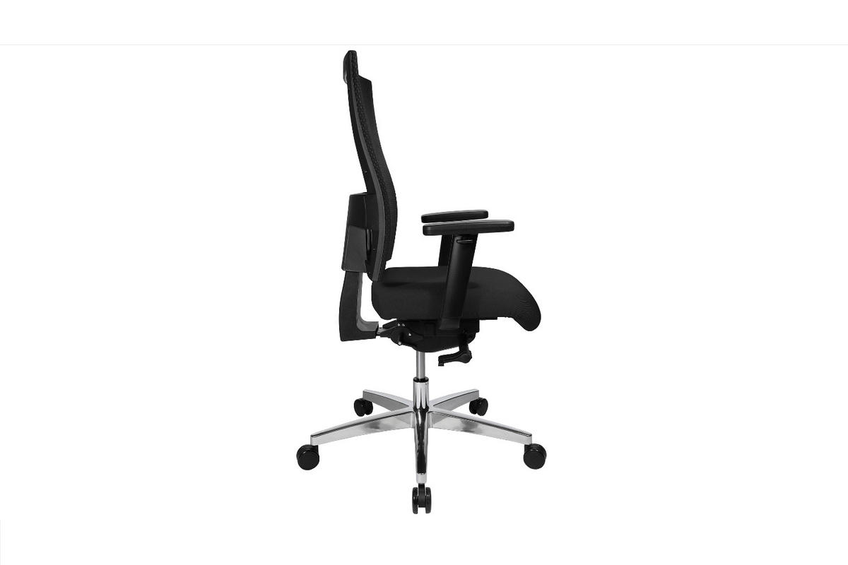 BÜROSTUHL TOBI Schwarz Kunststoff Höhenverstellbar - Silberfarben/Schwarz, Kunststoff/Metall (70/101/70cm) - KAWOLA