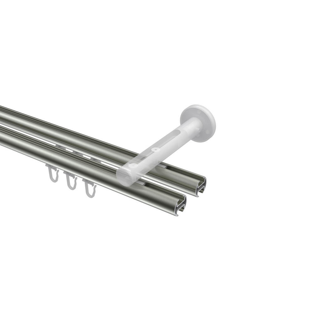 Thumbnail - Interdeco Innenlauf-Gardinenstangen-Set, Edelstahl, Silber, Metall, 120 cm, Wohntextilien, Gardinen & Vorhänge, Gardinen...