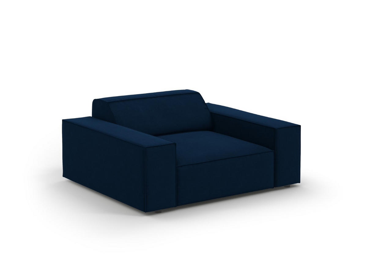 SESSEL Jodie aus Samt königsblau - Blau, Textil (102/70/124cm) - Micadoni