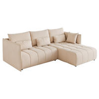 ECKSOFA CLEO mit Schlaffunktion und Bettkasten Creme - Creme, Holzwerkstoff/Kunststoff (245/180cm) - Idohome