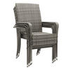 GARTENSTÜHLE Yoro 4er-Set - Grau, Kunststoff (50/90/50cm) - Juskys