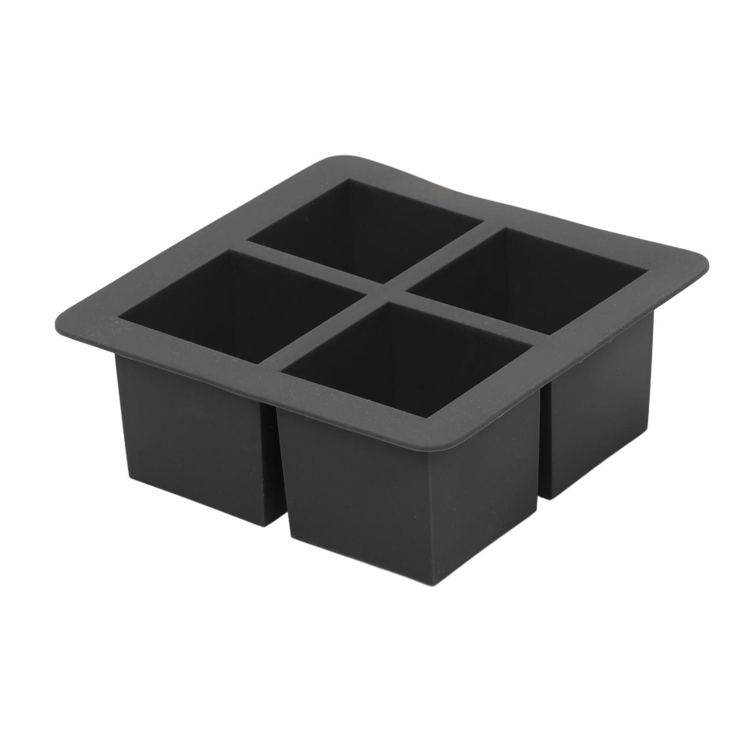 EISWÜRFELFORMER große Würfel XL für Whisky 16/16/6 cm - Anthrazit, Kunststoff (16/6/16cm) - Excellent Houseware